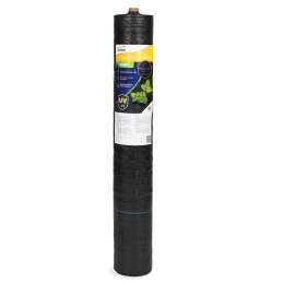 Agrowłóknina czarna agrotkanina UV 150g mata antychwastowa 1,6x20m kołki MulltiGarden