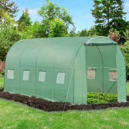 Szklarnia tunel ogrodowy foliowy 4x2x2 m 8 m² metalowy stelaż folia UV 2 wejścia