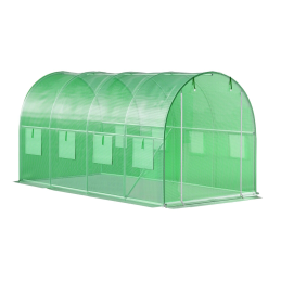 Szklarnia tunel ogrodowy foliowy 4x2x2 m 8 m² metalowy stelaż folia UV 2 wejścia