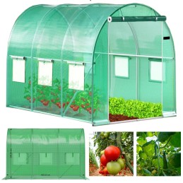 Szklarnia tunel ogrodowy foliowy 4x2,5x2 m 10 m² metalowy stelaż folia UV