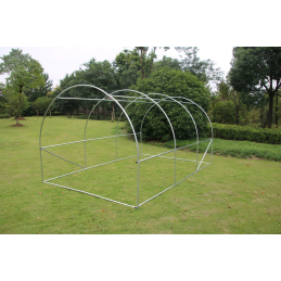Szklarnia tunel ogrodowy foliowy 4x2,5x2 m 10 m² metalowy stelaż folia UV