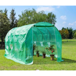Szklarnia tunel ogrodowy foliowy 6x3x2 m 18 m² metalowy stelaż folia UV