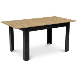 Stół rozkładany prostokątny 120-160x80 cm do kuchni jadalni dla 4-6 osób dąb artisan