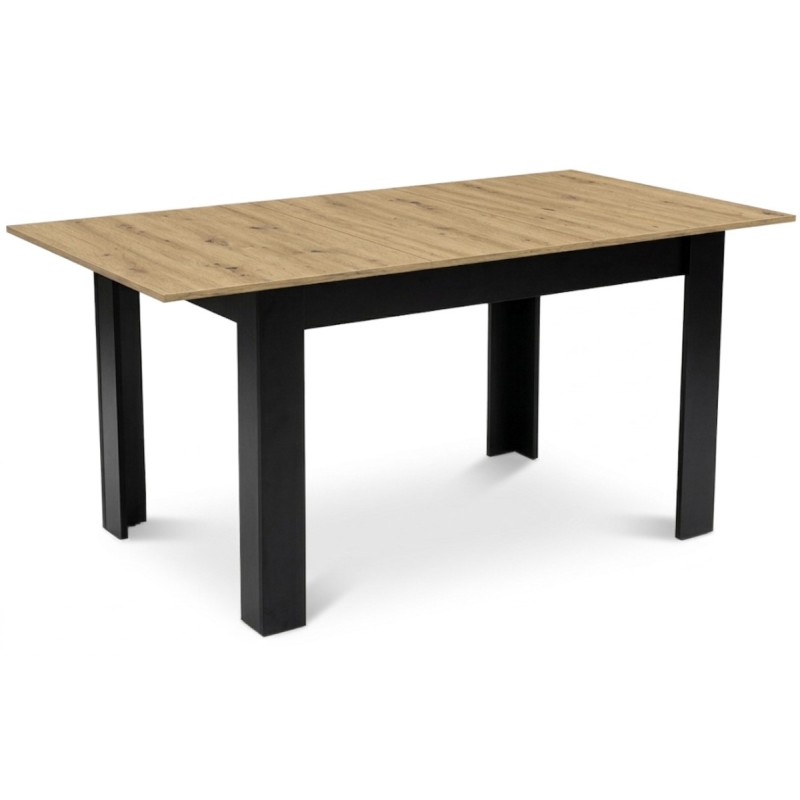 Stół rozkładany prostokątny 120-160x80 cm do kuchni jadalni dla 4-6 osób dąb artisan
