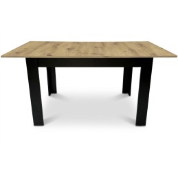 Stół rozkładany prostokątny 120-160x80 cm do kuchni jadalni dla 4-6 osób dąb artisan