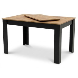 Stół rozkładany prostokątny 120-160x80 cm do kuchni jadalni dla 4-6 osób dąb craft
