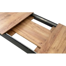 Stół rozkładany prostokątny 120-160x80 cm do kuchni jadalni dla 4-6 osób dąb craft