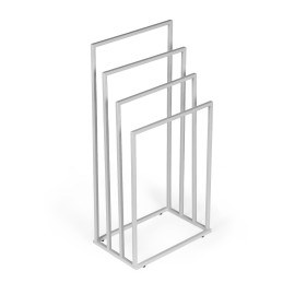 Stojak na ręczniki wieszak wolnostojący metalowy 4 ramiona biały ModernHome
