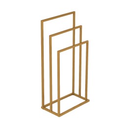 Stojak na ręczniki wieszak wolnostojący metalowy 3 ramiona złoty ModernHome