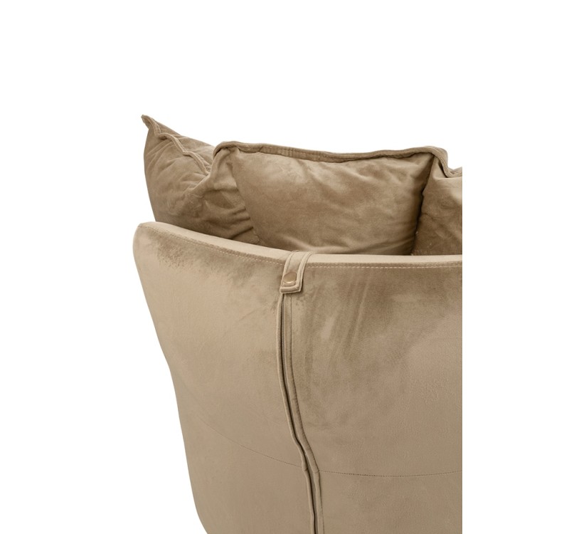 Fotel bujany SWING VELVET khaki