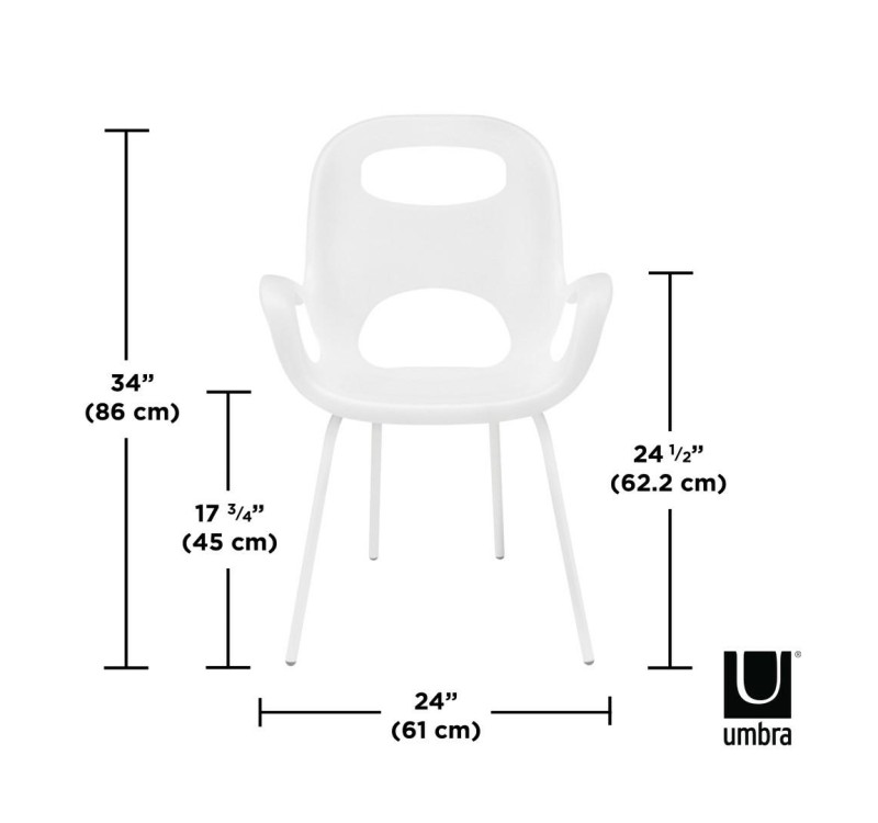 UMBRA krzesło OH białe