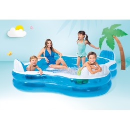 Basen ogrodowy z siedzeniami dmuchany 229x229 cm INTEX 56475