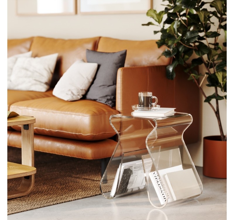 UMBRA stołek MAGINO przezroczysty