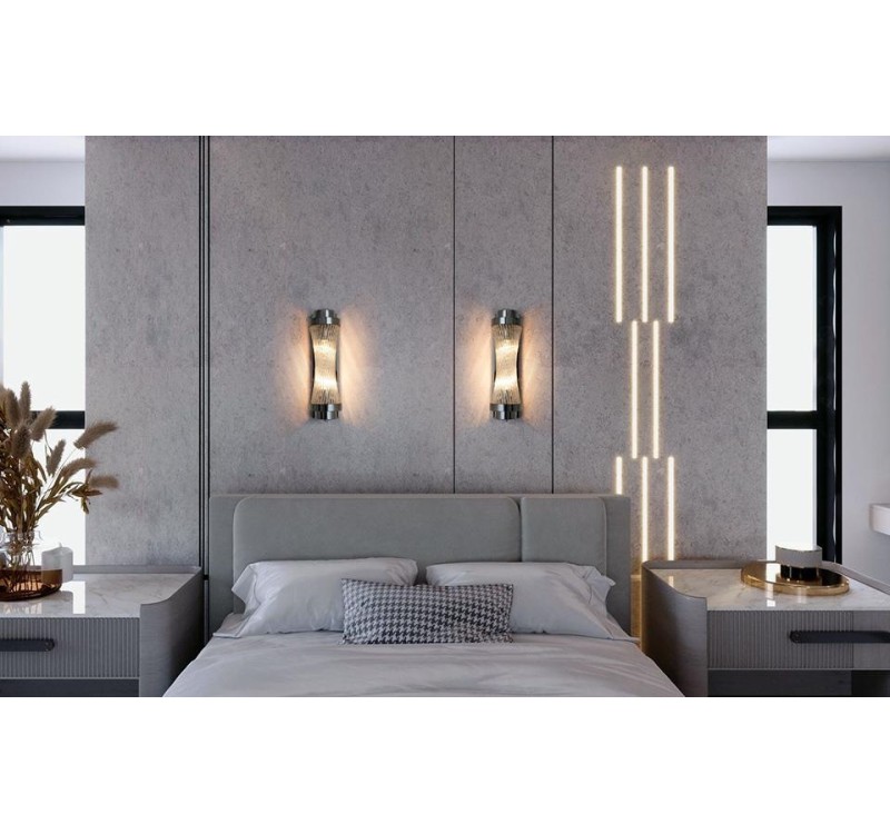 MOOSEE lampa ścienna COLUMN 40 srebrna