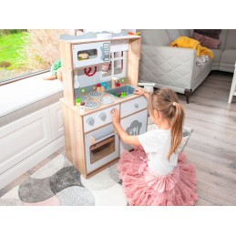 Drewniana kuchnia dla dzieci dodatkowe akcesoria ECOTOYS