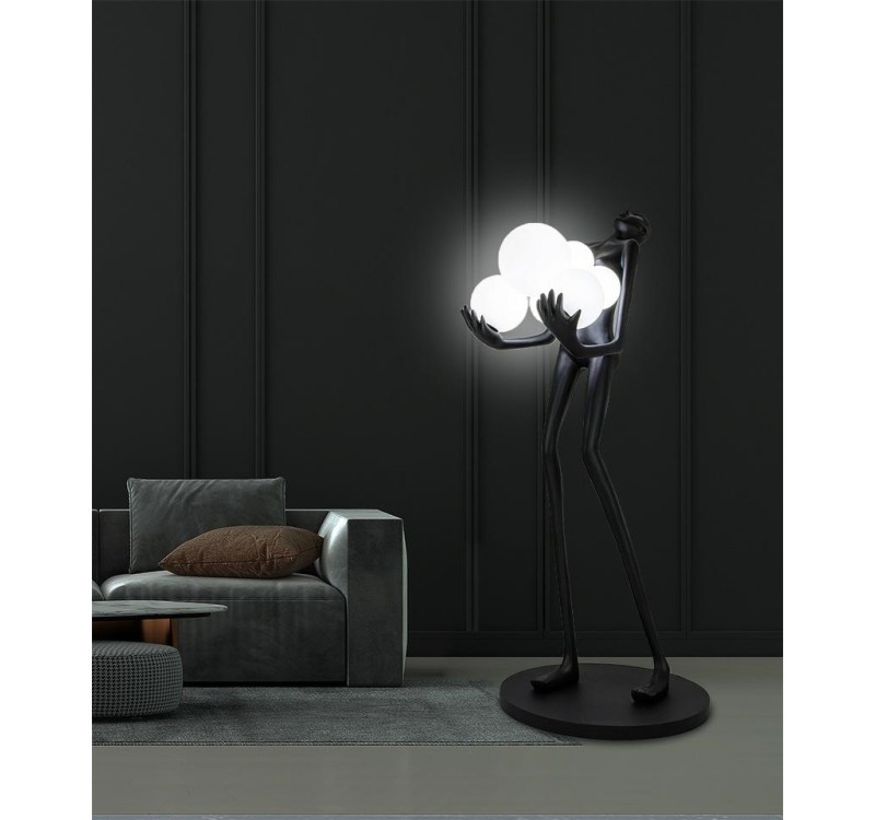 MOOSEE lampa podłogowa HUMAN czarna