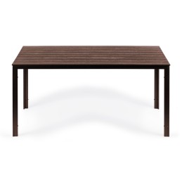 Stół ogrodowy 6-osobowy 156x78 cm polywood meble na taras brązowy MultiGarden