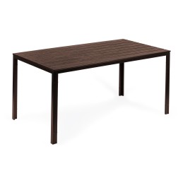 Stół ogrodowy 6-osobowy 156x78 cm polywood meble na taras brązowy MultiGarden
