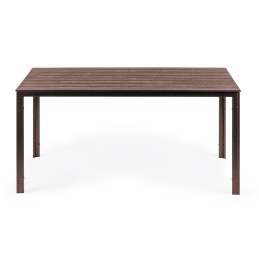Stół ogrodowy 6-osobowy 156x78 cm polywood meble na taras brązowy MultiGarden