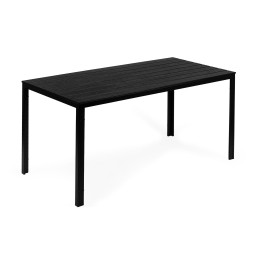 Stół ogrodowy 6-osobowy 156x78 cm polywood meble na taras czarny MultiGarden