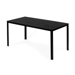 Stół ogrodowy 6-osobowy 156x78 cm polywood meble na taras czarny MultiGarden