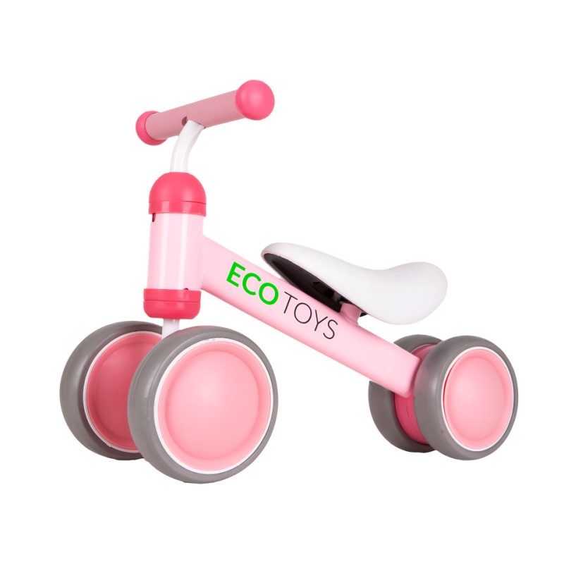 Rowerek biegowy treningowy mini rower dla dzieci różowy ECOTOYS