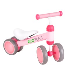 Rowerek biegowy treningowy mini rower dla dzieci różowy ECOTOYS