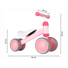 Rowerek biegowy treningowy mini rower dla dzieci różowy ECOTOYS