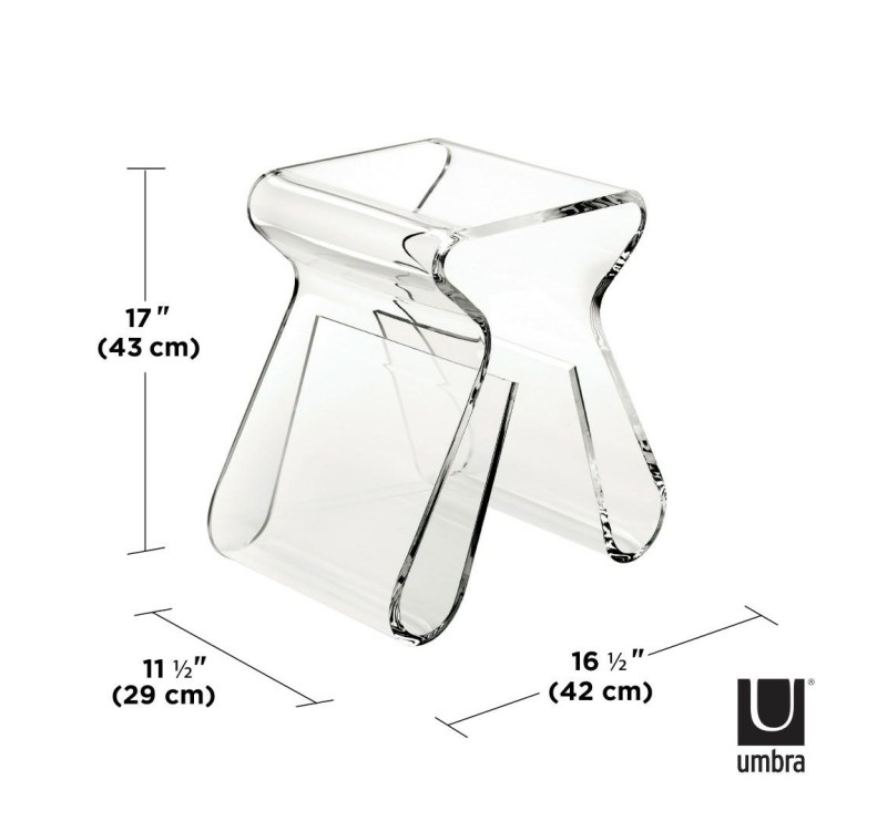 UMBRA stołek MAGINO przezroczysty