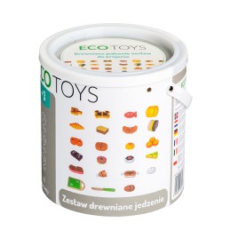 Drewniane jedzenie do krojenia 23 sztuki ECOTOYS