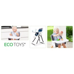 Krzesełko fotelik do karmienia Renifer składane ECOTOYS