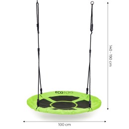 Huśtawka ogrodowa bocianie gniazdo 100 cm zielona ECOTOYS