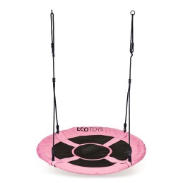 Huśtawka ogrodowa bocianie gniazdo 100 cm różowa ECOTOYS