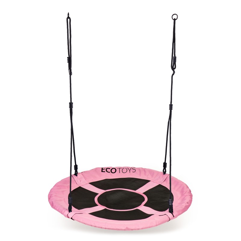 Huśtawka ogrodowa bocianie gniazdo 100 cm różowa ECOTOYS