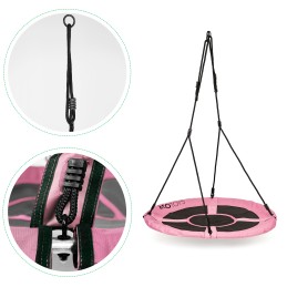 Huśtawka ogrodowa bocianie gniazdo 100 cm różowa ECOTOYS