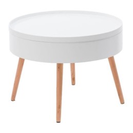 Stolik kawowy okrągły ze schowkiem 60 cm ModernHome