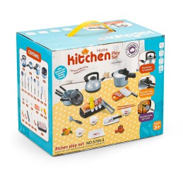 Mini kuchnia garnki akcesoria do kuchni dla dzieci 36 elementów