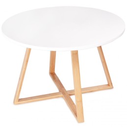 Stolik kawowy nowoczesny skandynawski 60 cm bambus ModernHome