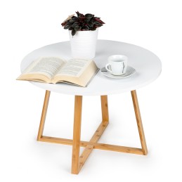 Stolik kawowy nowoczesny skandynawski 60 cm bambus ModernHome