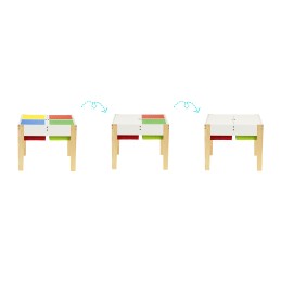 Drewniane meble dla dzieci zestaw stół + 2 krzesła ECOTOYS