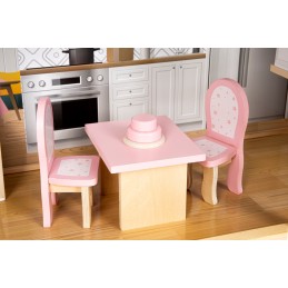 Domek dla lalek duży drewniany 138 cm Rezydencja Maya 28 elementow ECOTOYS