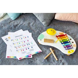 Stolik  z instrumentami stół muzyczny cymbałki +18m ECOTOYS