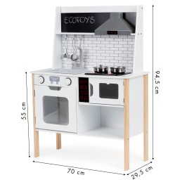 Drewniana kuchnia dla dzieci + dźwięki światełka ECOTOYS