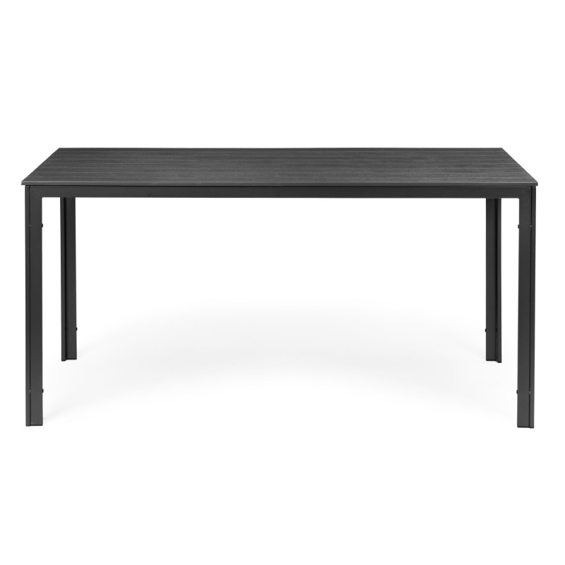 Stół ogrodowy 6-osobowy 156x78 cm polywood meble na taras szary