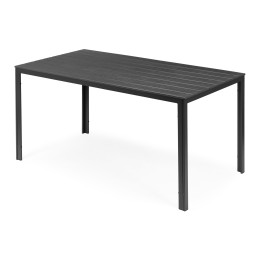 Stół ogrodowy 6-osobowy 156x78 cm polywood meble na taras szary