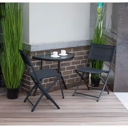 Stolik półokrągły szklany kawowy na balkon taras patio MultiGarden