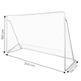 Bramka piłkarska z siatką do piłki nożnej 240x160 cm MOVEPRO