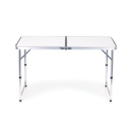 Stolik turystyczny stół składany kemping biały blat 120x60 cm MultiGarden