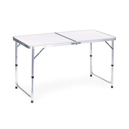 Stolik turystyczny stół składany kemping biały blat 120x60 cm MultiGarden