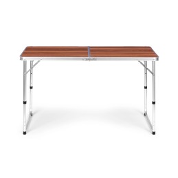 Stolik turystyczny stół składany kemping brązowy blat 120x60 cm MultiGarden